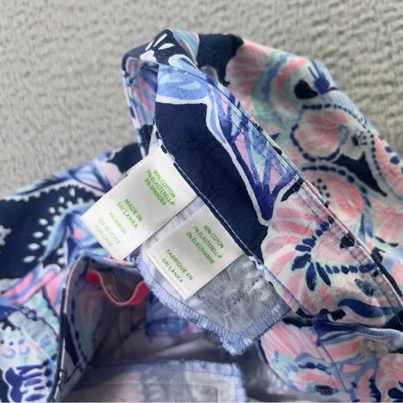 Lilly Pulitzer Kelly Pants Womens 10 Multicolor High Rise Skinny Ankle Preppy - Picture 9 of 10